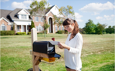 Person checking mailbox